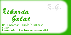 rikarda galat business card